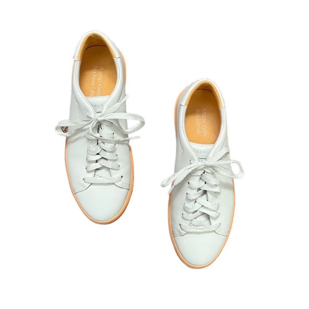 EVERLANE ReLeather Sneakers in White 8 - Picture 3 of 9